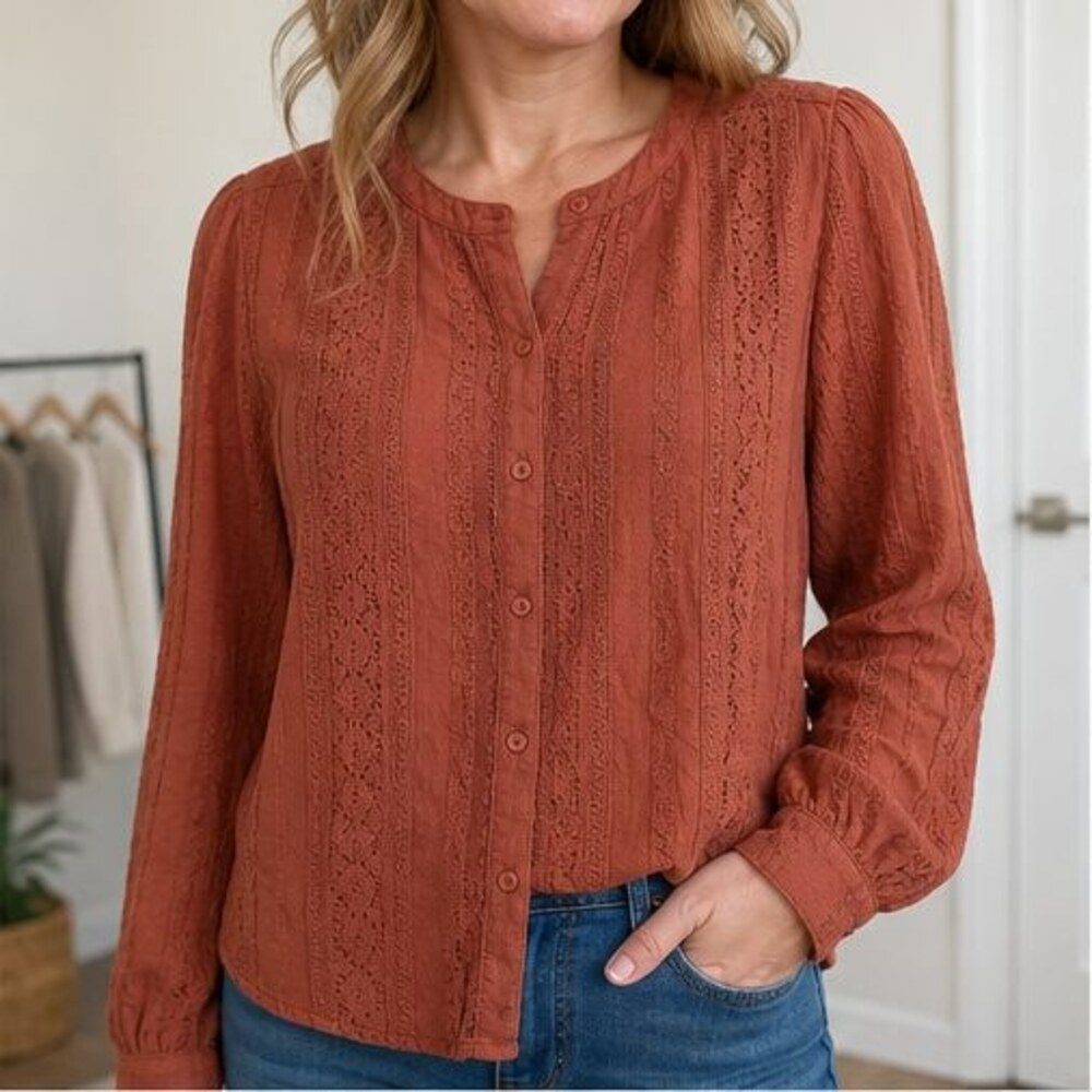 Rust Cami Blouse - Picture 2 of 6